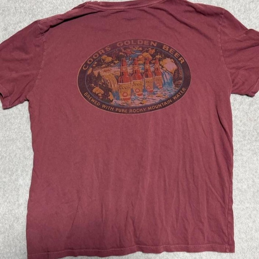 Maroon Coors Beer Women's Large T Shirt - Picture 6 of 6